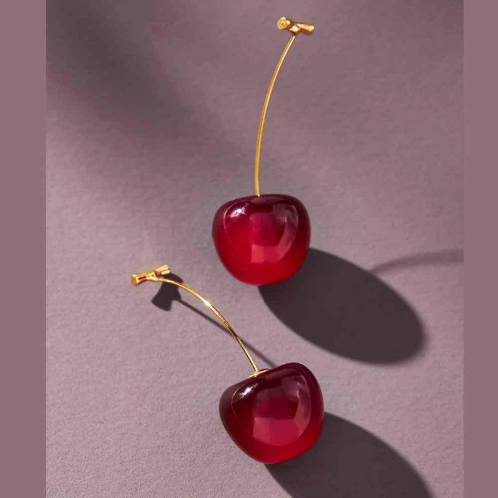Cherry Drop Earrings - Picture 3 of 7
